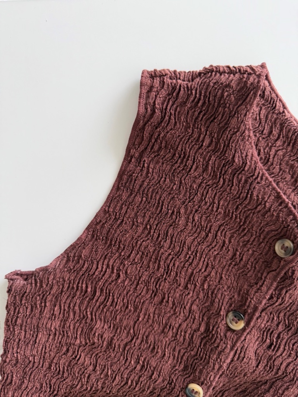 H&M Brown Textured Co-Ord Set Wide Leg Pants Sleeveless Top XXS - Picture 5 of 16